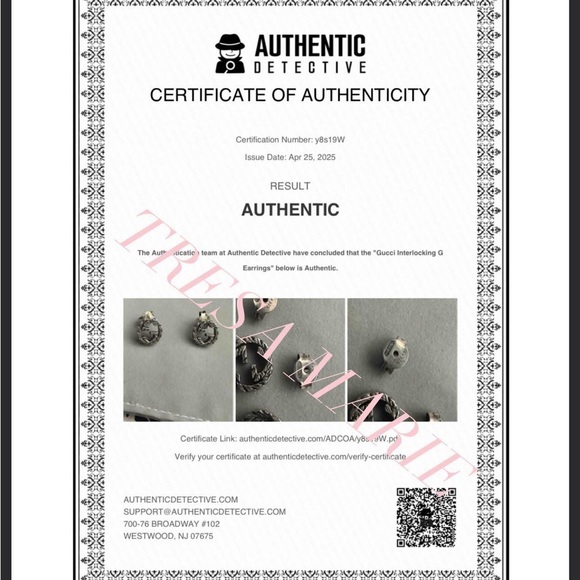 SOLD~Gucci studs - Picture 5 of 5